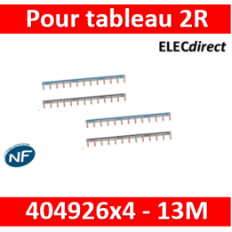 Legrand - Peignes d'alimentation 13 Modules Universel PH + N - Réf. : 404926x4
