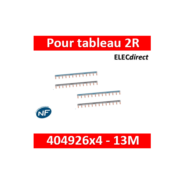 Peigne d'alimentation horizontal, 13 modules, Phase / N (auto)