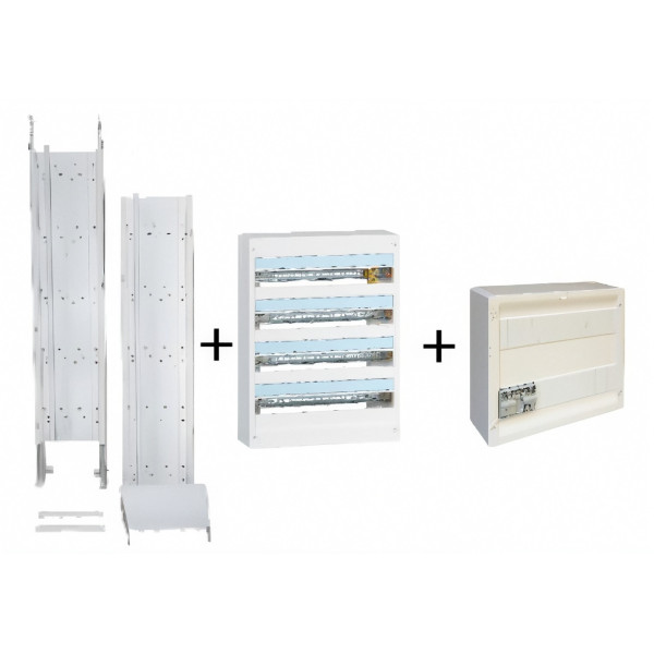 Legrand - Drivia - Kit GTL 18M + Tableau 4 Rangées de 18 Modules + VDI 4RJ45 - Réf. : 030067+401224+418248