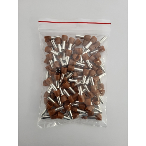 Embout de câblage marron 10mm2 - 41055 X 100 UNITES
