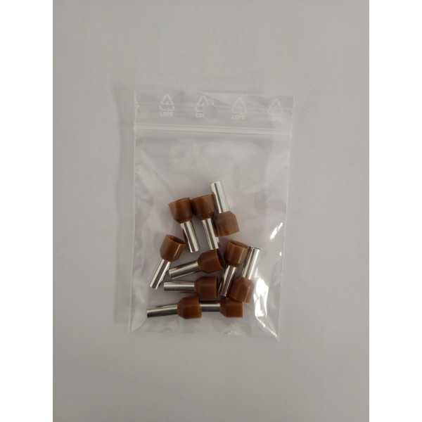 Embout de câblage marron 10mm2 - 41055 X 10 UNITES
