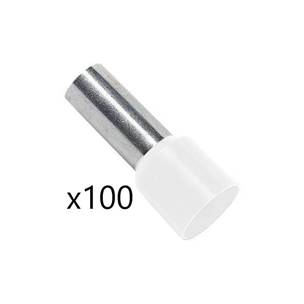 Embout de câblage Blanc 16mm2  - 41056 X 100 UNITES