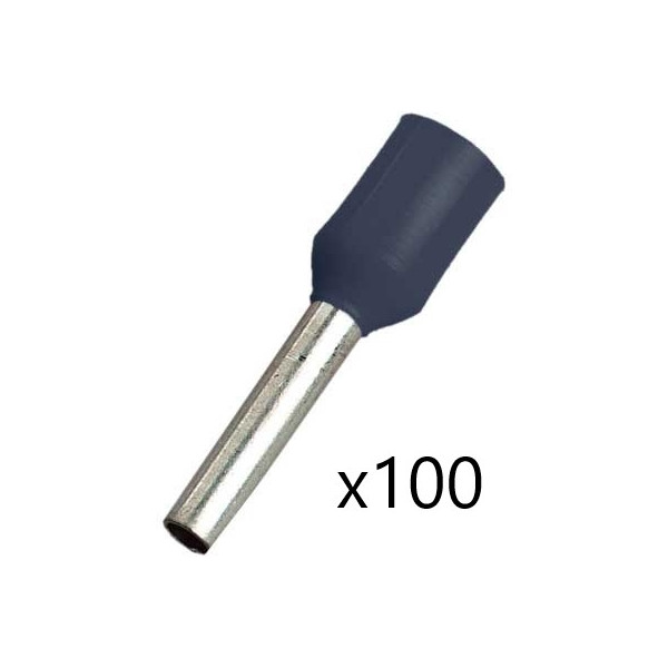 Embout de câblage Noir 1.5mm2 x100 - 41051