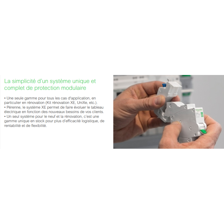 Schneider - Resi9 XE - Unixe - Système repiquage universel pour disjoncteur XE - Réf : R9EXHC01