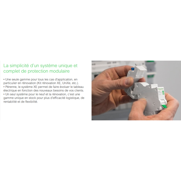 Schneider - Resi9 XE - Unixe - Système repiquage universel pour disjoncteur XE - Réf : R9EXHC01