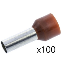 Embout de câblage marron 10mm2 - 41055 X 100 UNITES