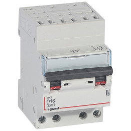 Legrand - Auto/vis-4P-400V 16A-10kA - courbe D - peigne HX³ opti 4P - 3M - Réf : 408133