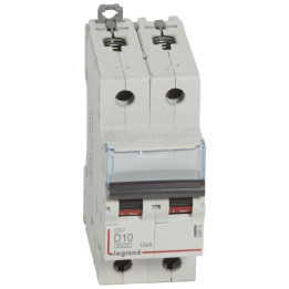 Legrand - Disjoncteur bipolaire DX3 10A - 10kA - courbe D - Réf : 408014