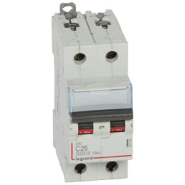 Legrand - Disjoncteur bipolaire DX3 25A - 10kA - courbe C - 407786
