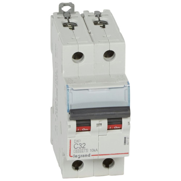 Legrand - Disjoncteur bipolaire DX3 32A - 10kA - courbe C - 407787