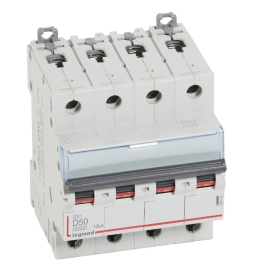 Legrand - Disjoncteur 4P DX3 50A - 10kA - courbe D - Réf : 408122