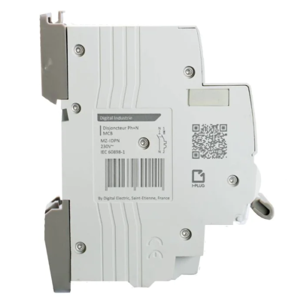 Digital Electric - Disjoncteur 20A Ph/N - Courbe C - 4,5 kA - Embrochable - Réf : 01320