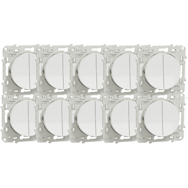 Schneider - Odace 2011 - LOT de 10 Double Va-et-vient -  Ref. :  S520214x10
