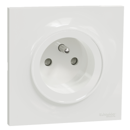 Schneider Odace - LOT - Prise 2P+T - 16A + plaque - complet - Réf : S520059 x1 + S520702 x1