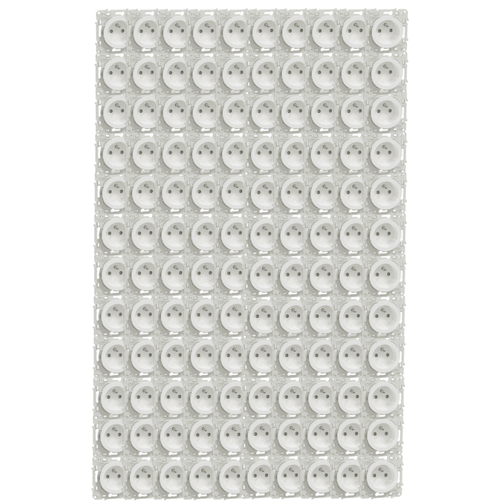 Schneider - Odace 2011 - LOT de 120 Prises de courant 2P+T - Blanc - Ref. : S520059x120