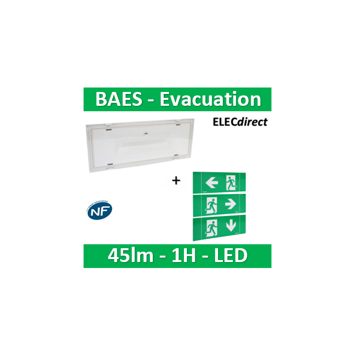 Schneider - Exiway ESI bloc autonome éclairage sécurité, SATI, led, IP42 - OVA58000
