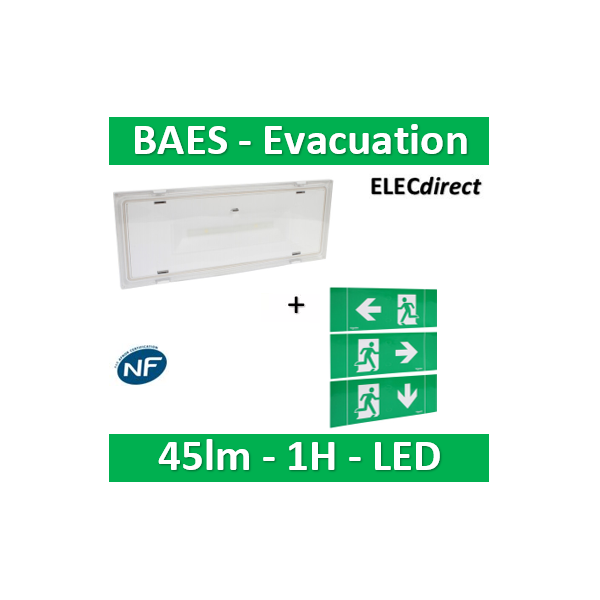 Schneider - Exiway ESI bloc autonome éclairage sécurité, SATI, led, IP42 - OVA58000