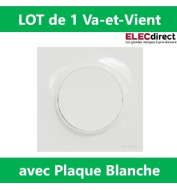 Schneider Odace - Va-et-Vient Complet - 10A - 250V - Réf : S520204 + S520702