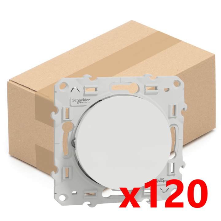 Schneider - Odace 2011 - LOT de 120 Va-et-Vient - Blanc - Ref. : S520204x120