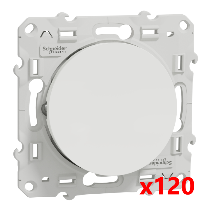 Schneider - Odace 2011 - LOT de 120 Va-et-Vient - Blanc - Ref. : S520204x120