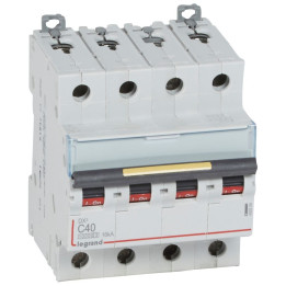 Legrand - Disjoncteur 4P 16kA - courbe C - 40A - Réf : 409359