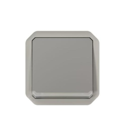 Legrand Plexo - Interrupteur témoin avec voyant - 10A - 250V - étanche - IP55/IK08 - Gris - Réf : 069512L