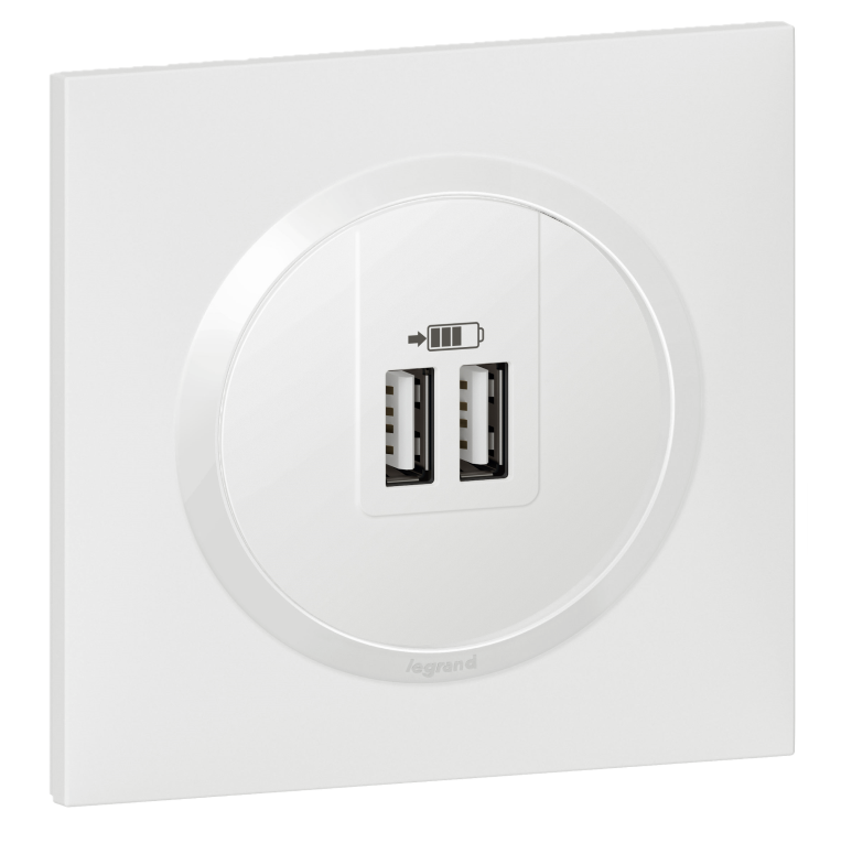 Prise De Courant 2P T 16A Chargeur USB Type C - Dooxie - Blanc