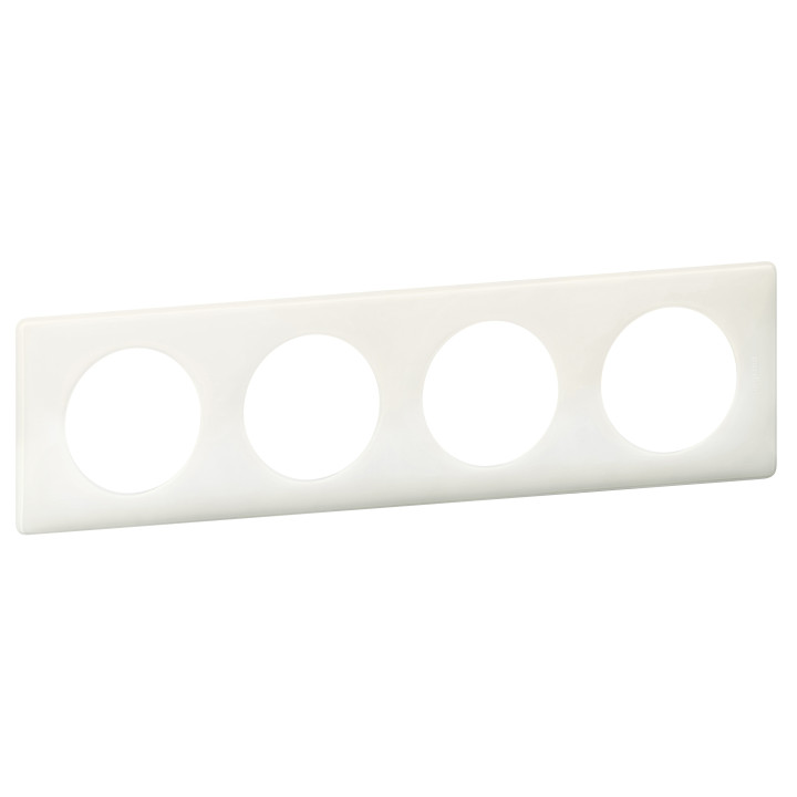 Legrand Céliane - Plaque quadruple Yesterday -  Blanc - Réf : 066634