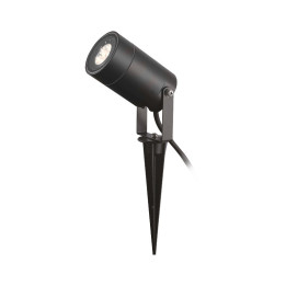 Miidex - Projecteur piquet slim (sans ampoule) - 230V - GU10 - Noir - IP65 - Réf : 70283