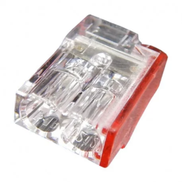 Capri - Bornes SLIM automatique 2 entrées pour fil rigide 2.5mm≤ (boite de 200 connecteurs) - 307102