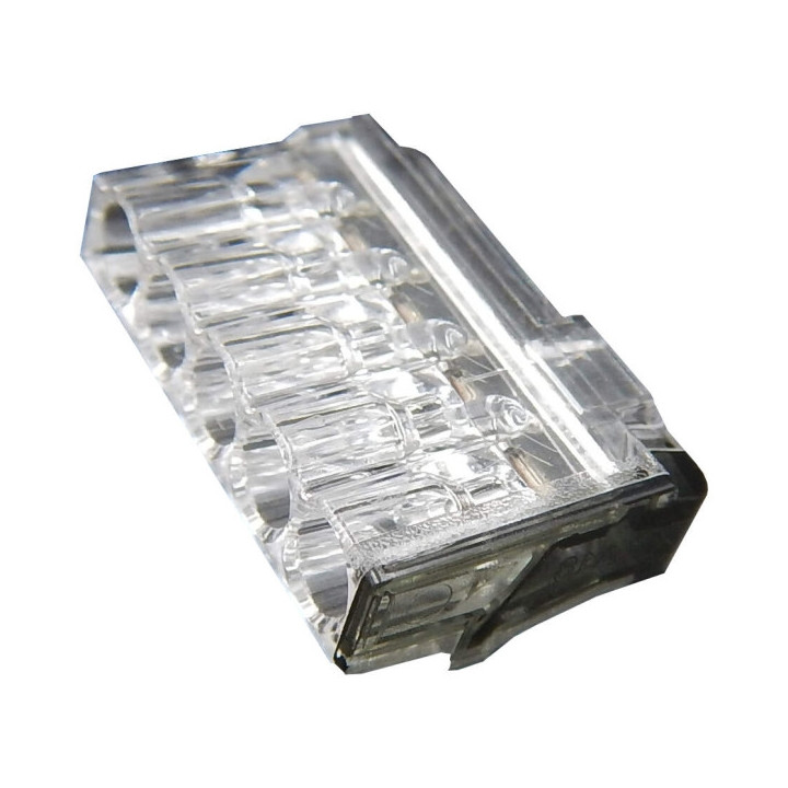 Capri - Bornes SLIM automatique 5 entrées pour fil rigide 2.5mm² (boite de 100 connecteurs) - 307105