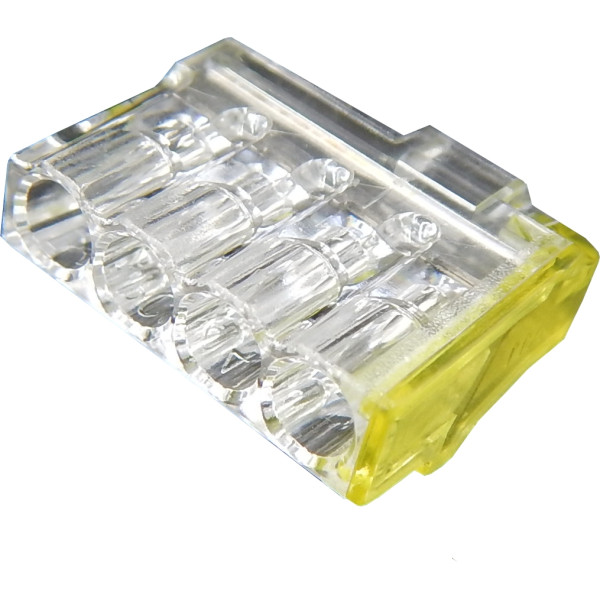 Capri - Bornes SLIM automatique 4 entrées pour fil rigide 2.5mm² (boite de 100 connecteurs) - 307104