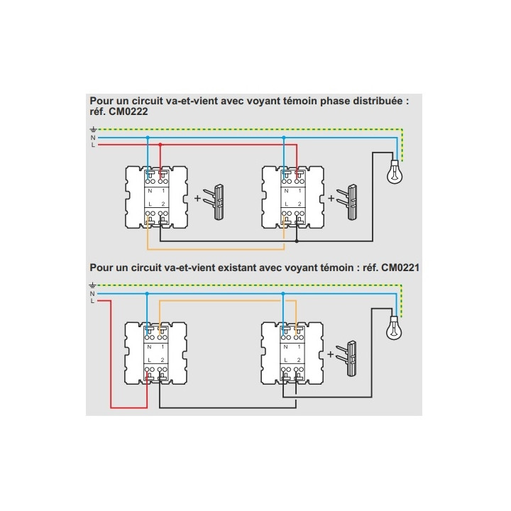 Legrand - Céliane - Voyant LED blanc fonction lumineuse - 230V -  Réf : CM0220