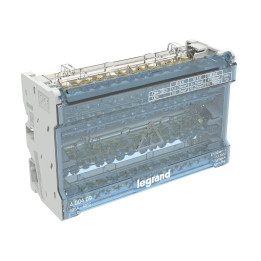 Legrand - Répartiteur modulaire à barreaux étagés tétrapolaire - 125A - 4P - 14 départs - 8 modules - Réf : 400409