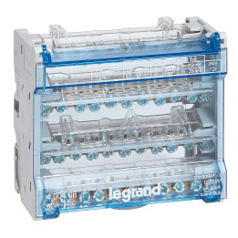 Legrand - Répartiteur à barreaux étagés tétrapolaire - 125A - 4P - 10 départs - 6 modules - Réf : 400408