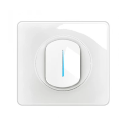 Legrand - Céliane 2024 - Poussoir avec voyant témoin complet blanc 1 poste - Réf : 080251 + CM0033 + CM0222 + CB0007 + CP0001