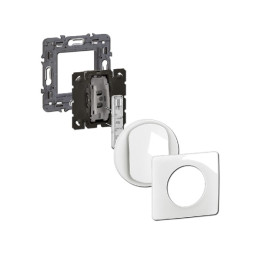 Legrand - Céliane 2024 - Poussoir avec voyant lumineux complet 1 poste - Réf : 080251 + CM0031 + CM0220 + CB1001 + CP0001