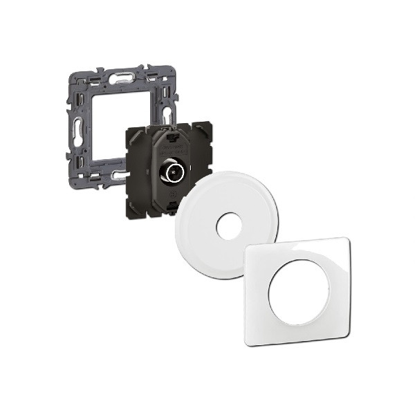 Legrand - Céliane 2024 - Prise TV complet 1 poste - 080251 + CM0382 + CB0382 + CP0001