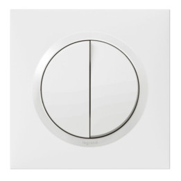 Legrand - Dooxie - Double VV + Plaque - Blanc - Ref. : 600002 + 600801