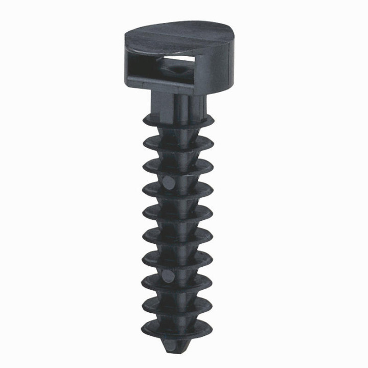 Legrand - Embase noire protégée UV à cheville pour perçage Ø8mm par 100 - Réf : 031955