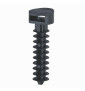 Legrand - Embase noire protégée UV à cheville pour perçage Ø8mm par 100 - Réf : 031955