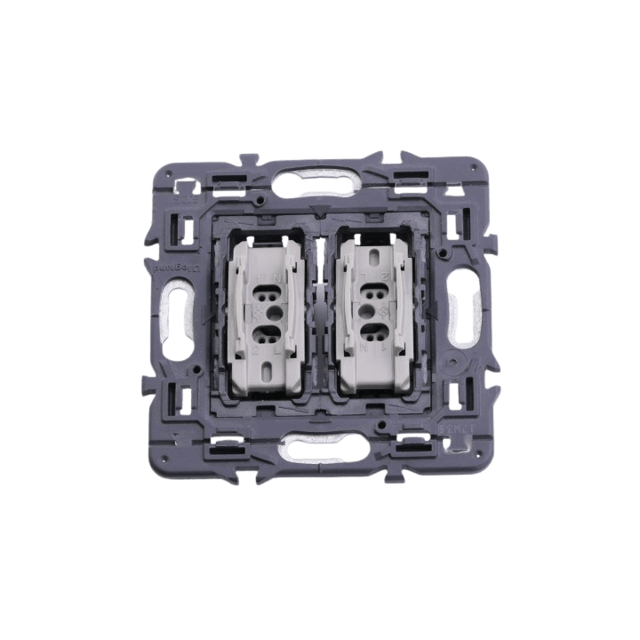 Legrand - Céliane 2024 - Double Interrupteur va-et-vient complet blanc 1 poste - Réf : 080251 + 2xCM0001 + CB2001 + CP0001
