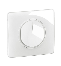 Legrand - Céliane 2024 - Double poussoir complet blanc 1 poste - Réf : 080251 + CM0031 + CB2001 + CP0001
