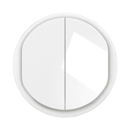 Legrand - Céliane 2024 - Enjoliveur pour double interrupteur ou va-et-vient - Blanc - Réf : CB2001