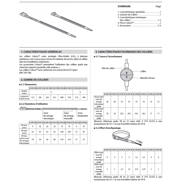 Legrand - Collier Colson noir à denture extérieure l.9mm et longueur 262mm  - boîte 100 - 031916 - ELECdirect Vente Matériel Électrique