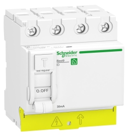 SCHNEIDER - Resi9 XP - interrupteur différentiel - 4P - 63A - 30mA - Type A - peignable - Réf : R9PRA463