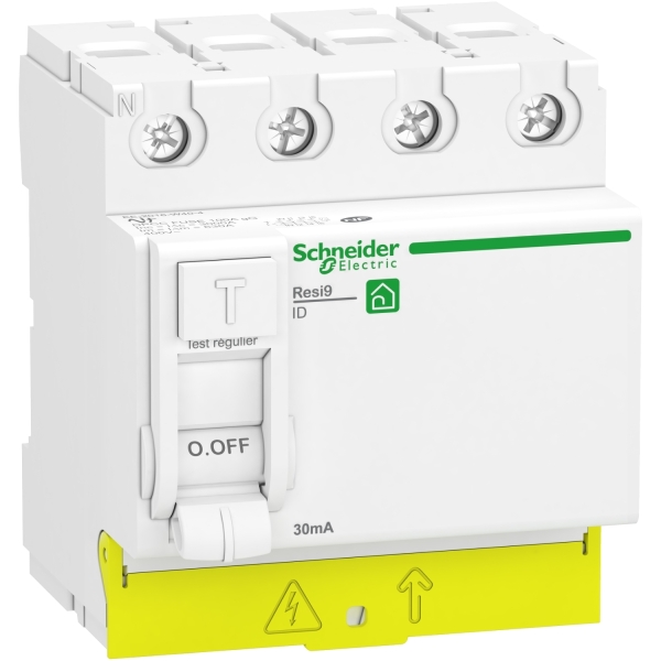 SCHNEIDER - Resi9 XP - interrupteur différentiel - 4P - 63A - 30mA - Type A - peignable - Réf : R9PRA463