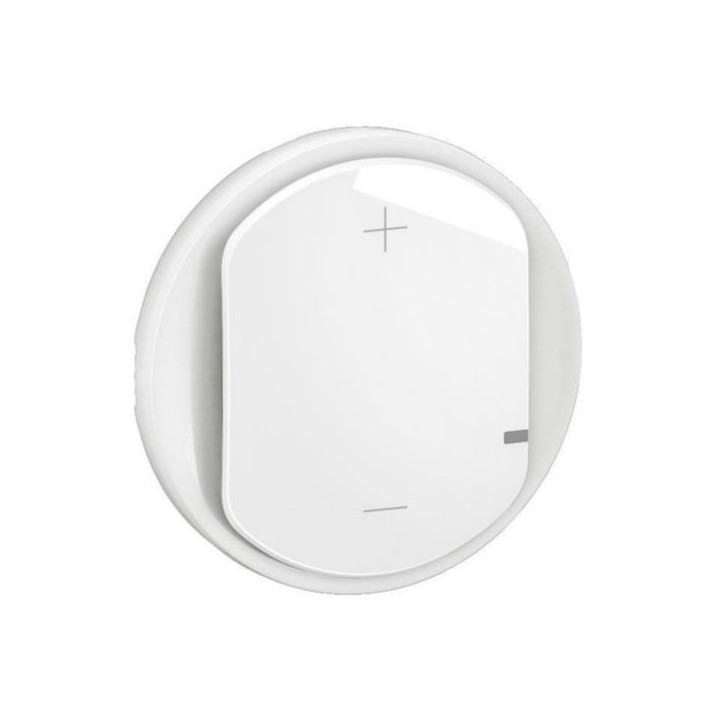 Legrand - Céliane 2024 - Enjoliveur pour variateur type poussoir 2 fils - avec LED -  Blanc -  Réf : CB0060