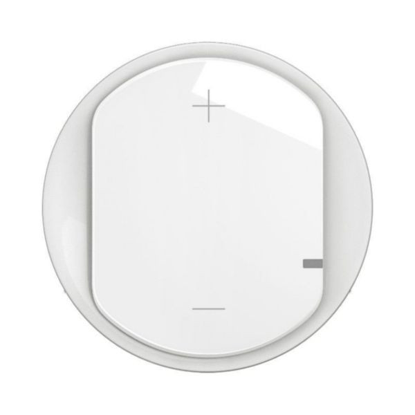 Legrand - Céliane 2024 - Enjoliveur pour variateur type poussoir 2 fils - avec LED -  Blanc -  Réf : CB0060
