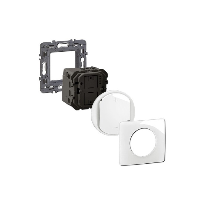 Legrand - Céliane 2024 - Variateur complet blanc 1 poste - Réf : 080251 + CM0060 + CB0060 + CP0001